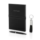 Set agenda A5, pix si breloc, Swiss Peak, 2601E14742, Dictando, 22.5x21.5x2.5 cm, Hartie, Otel, Negru