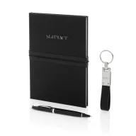   Set agenda A5, pix si breloc, Swiss Peak, 2601E14742, Dictando, 22.5x21.5x2.5 cm, Hartie, Otel, Negru