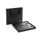 Set agenda A5, pix si breloc, Swiss Peak, 2601E14742, Dictando, 22.5x21.5x2.5 cm, Hartie, Otel, Negru
