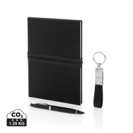   Set agenda A5, pix si breloc, Swiss Peak, 2601E14742, Dictando, 22.5x21.5x2.5 cm, Hartie, Otel, Negru