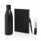 Set agenda A5, pix, breloc si sticla de apa 480 ml, Swiss Peak, 2601E14744, Dictando, 35x29x9 cm, Otel, Hartie, Negru