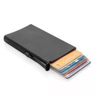   Portcard securizat RFID, maxim 6-10 carduri, Everestus, 20IAN092, Aluminiu, ABS, Negru