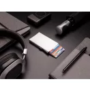 Portcard securizat RFID, maxim 6-10 carduri, Everestus, 20IAN094, Aluminiu, ABS, Argintiu