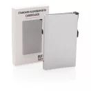 Portcard securizat RFID, maxim 6-10 carduri, Everestus, 20IAN094, Aluminiu, ABS, Argintiu