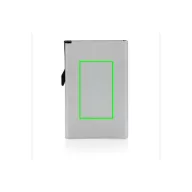   Portcard securizat RFID, maxim 6-10 carduri, Everestus, 20IAN094, Aluminiu, ABS, Argintiu