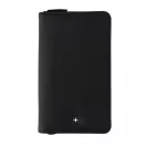 Portofel de calatorie RFID, Swiss Peak, 18SEP2918, 22.7x13.9x2 cm, Poliuretan, Negru