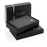   Portcard securizat RFID pentru 8 carduri, anti-frauda, Swiss Peak, RD, pu, negru, 70x103x3 mm