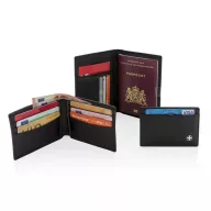   Portofel pasaport anti-frauda, protectie RFID, Swiss Peak, RD, pu, negru, 140x100x6 mm