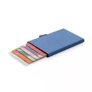 Portcard securizat RFID, Everestus, JU004, aluminiu, albastru
