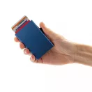 Portcard securizat RFID, Everestus, JU004, aluminiu, albastru