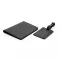 Set portofel pentru pasaport si eticheta bagaj, Swiss Peak, 42FEB230853, 15.3x17.1x2.5 cm, Poliuretan, Negru