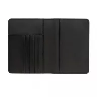   Set portofel pentru pasaport si eticheta bagaj, Swiss Peak, 42FEB230853, 15.3x17.1x2.5 cm, Poliuretan, Negru