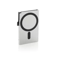   Portcard magnetic RFID, Everestus, 2601E14741, 9.6x6.2x0.8 cm, Aluminiu, ABS, Argintiu