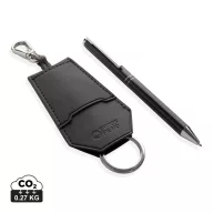   Set instrumente de scris, 2410E24672, Swiss Peak, 8.5 x 2 x 15 cm, Poliuretan, Negru