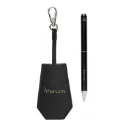   Set instrumente de scris, 2410E24672, Swiss Peak, 8.5 x 2 x 15 cm, Poliuretan, Negru