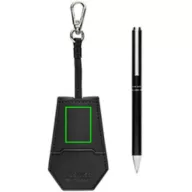   Set instrumente de scris, 2410E24672, Swiss Peak, 8.5 x 2 x 15 cm, Poliuretan, Negru