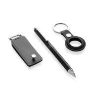   Set instrumente de scris, 2410E24673, Swiss Peak, 10 x 2.5 x 15 cm, Poliuretan, Negru