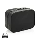 Geanta de cosmetice multifunctionala, Swiss Peak, 2610E19129, Compartimentata, Cu agatatoare, 25.5x10x19 cm, rPET, Negru