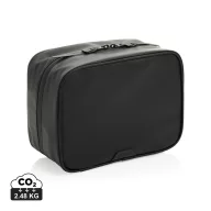   Geanta de cosmetice multifunctionala, Swiss Peak, 2610E19129, Compartimentata, Cu agatatoare, 25.5x10x19 cm, rPET, Negru