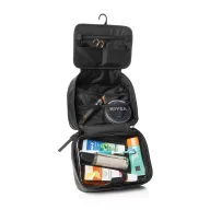   Geanta de cosmetice multifunctionala, Swiss Peak, 2610E19129, Compartimentata, Cu agatatoare, 25.5x10x19 cm, rPET, Negru