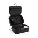 Geanta de cosmetice multifunctionala, Swiss Peak, 2610E19129, Compartimentata, Cu agatatoare, 25.5x10x19 cm, rPET, Negru