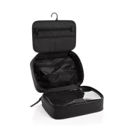   Geanta de cosmetice multifunctionala, Swiss Peak, 2610E19129, Compartimentata, Cu agatatoare, 25.5x10x19 cm, rPET, Negru