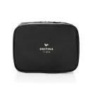 Geanta de cosmetice multifunctionala, Swiss Peak, 2610E19129, Compartimentata, Cu agatatoare, 25.5x10x19 cm, rPET, Negru