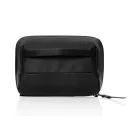 Geanta de cosmetice pliabila, Swiss Peak, 2610E19128, Cu maner, 24x11x16 cm, rPET, Negru