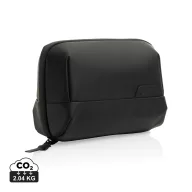   Geanta de cosmetice pliabila, Swiss Peak, 2610E19128, Cu maner, 24x11x16 cm, rPET, Negru