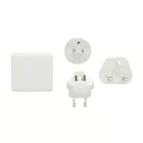 Adaptor de calatorie, 2502E15051, Everestus, 15 x 8.5 x 6 cm, Policarbonat, Alb
