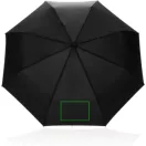 Umbrela de ploaie, XD, 2610E18598, 315xØ58 cm, rPET, Fibra de sticla, Negru
