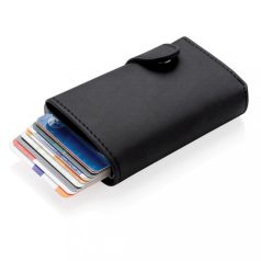   Portcard securizat RFID, maxim 6-10 carduri, Everestus, 20IAN093, Aluminiu, Poliuretan, Negru