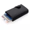 Portcard securizat RFID, maxim 6-10 carduri, Everestus, 20IAN093, Aluminiu, Poliuretan, Negru