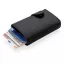 Portcard securizat RFID, maxim 6-10 carduri, Everestus, 20IAN093, Aluminiu, Poliuretan, Negru