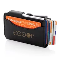  Portcard securizat RFID, maxim 6-10 carduri, Everestus, 20IAN093, Aluminiu, Poliuretan, Negru