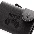 Portofel pentru carduri securizat RFID, Everestus, CE, pu, aluminiu, negru, 16x68x95 mm
