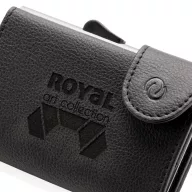   Portofel pentru carduri securizat RFID, Everestus, CE, pu, aluminiu, negru, 16x68x95 mm