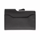 Portofel pentru carduri securizat RFID, Everestus, CE, pu, aluminiu, negru, 16x68x95 mm