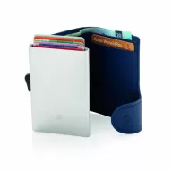   Portcard securizat RFID, Everestus, JU005, poliuretan, aluminiu, albastru