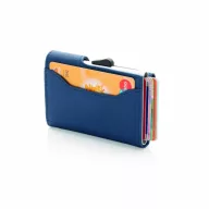   Portcard securizat RFID, Everestus, JU005, poliuretan, aluminiu, albastru