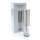 Tirbuson vin, electric reincarcabil prin usb, Everestus, WN, otel inoxidabil, abs, gri