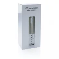   Tirbuson vin, electric reincarcabil prin usb, Everestus, WN, otel inoxidabil, abs, gri