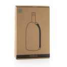 Gentuta racitor pentru sticla de vin, 2410E22110, Everestus, 15.5 x 2.5 x 22.5 cm, rPET, Negru