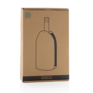   Gentuta racitor pentru sticla de vin, 2410E22110, Everestus, 15.5 x 2.5 x 22.5 cm, rPET, Negru