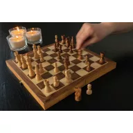   Set sah pliabil, Everestus, 42FEB231372, 29.5x29.3x2.7 cm, Lemn, Maro