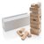 Joc de stivuit blocuri din lemn, Everestus, 42FEB231371, 21.2x7.1x7.4 cm, Lemn, Alb