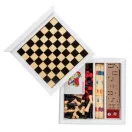 Set jocuri 5-in-1, Everestus, 42FEB231366, 18.4x18.4x4.5 cm, Lemn, Alb
