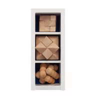   Set pentru stimularea inteligentei, Everestus, 42FEB231365, 18.2x7.8x7.2 cm, Lemn, Alb