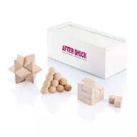   Set pentru stimularea inteligentei, Everestus, 42FEB231365, 18.2x7.8x7.2 cm, Lemn, Alb