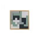 Puzzle din lemn, 2401E16176, Everestus, 11.9x11.8x1.8 cm, MDF, Maro